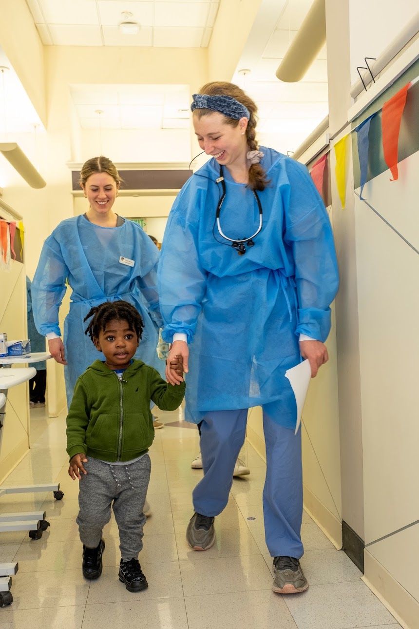 Kristin Sweeney, DMD20, at the annual Give Kids a Smile event