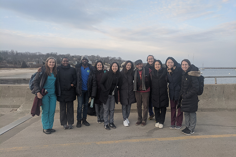 Laura Lin, DMD21, with the Wampanoag Outreach Group on Martha's Vineyard.
