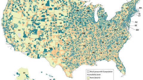 Map of dental deserts
