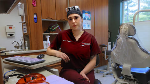 dentist in the clinic