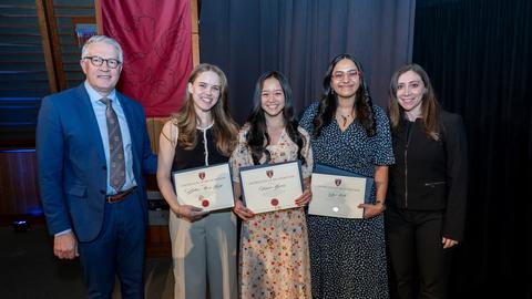 group photo at awards ceremony