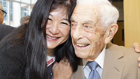 Joy Wang with Dr. Guralnick