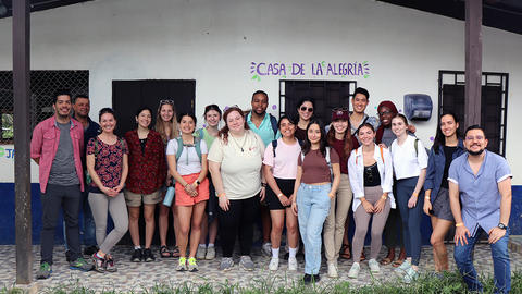 group of students outside