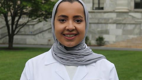 Lama Alabdulaaly, DMSc21, on the HMS Quad