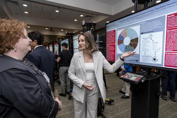 Person presenting research