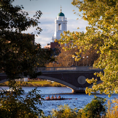 View of Harvard dome from the Charles