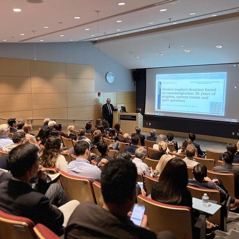Lecture hall with attendees 