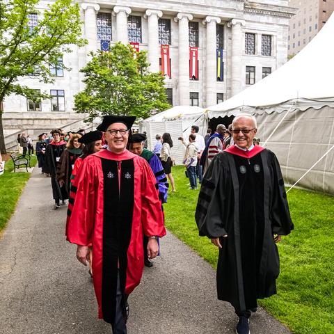Deans Giannobile and Daley in the quad