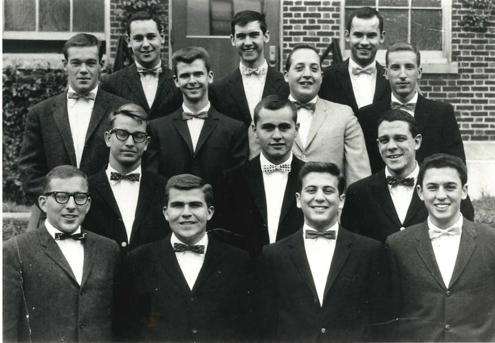 Historic photo with Dean Donoff with classmates in the 1960s