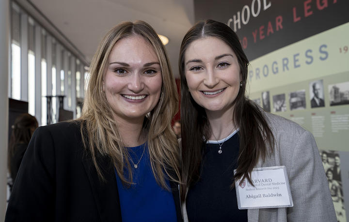two dental students at research day