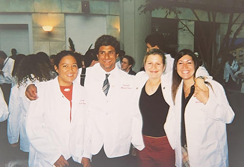 students in whitecoats