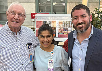 A trio of scientists including HSDM's Drs. Fernando Guastaldi and Shruti Handa.