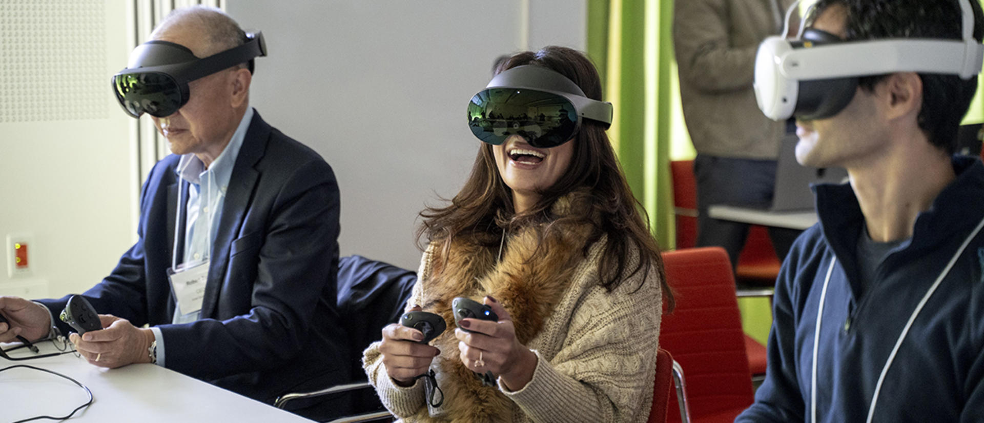 people in virtual reality headsets
