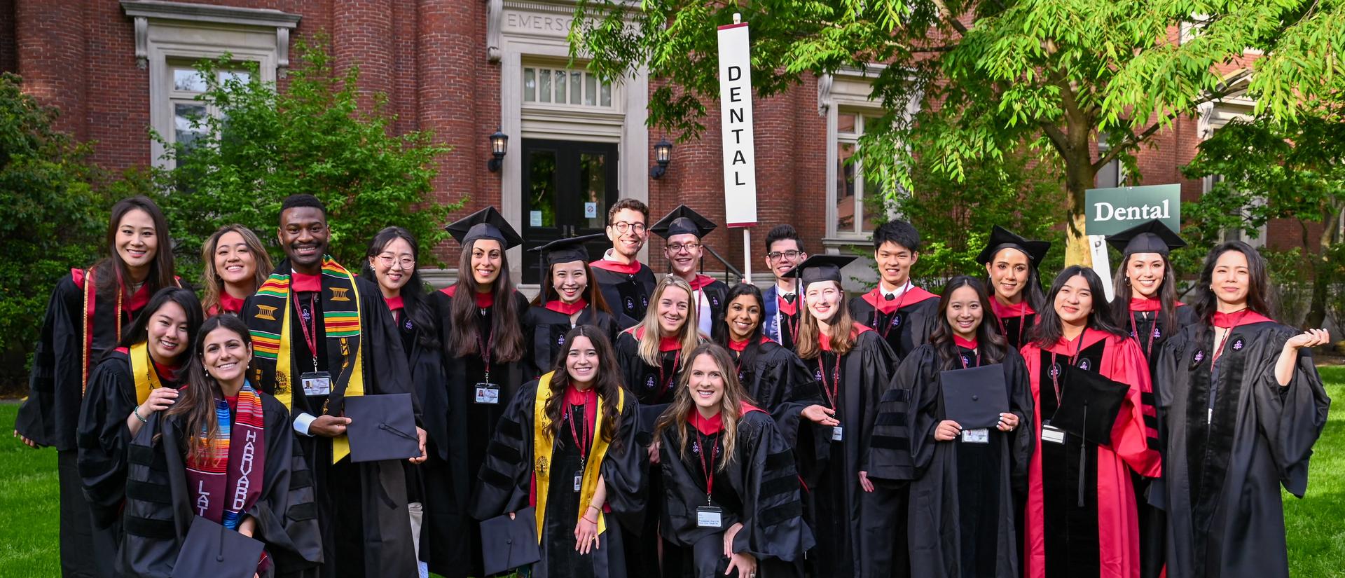 A large group of graduates