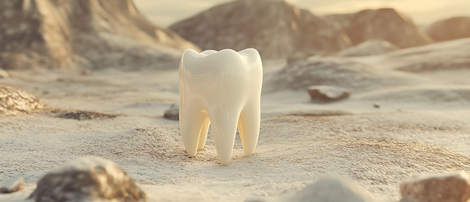 tooth in a desert