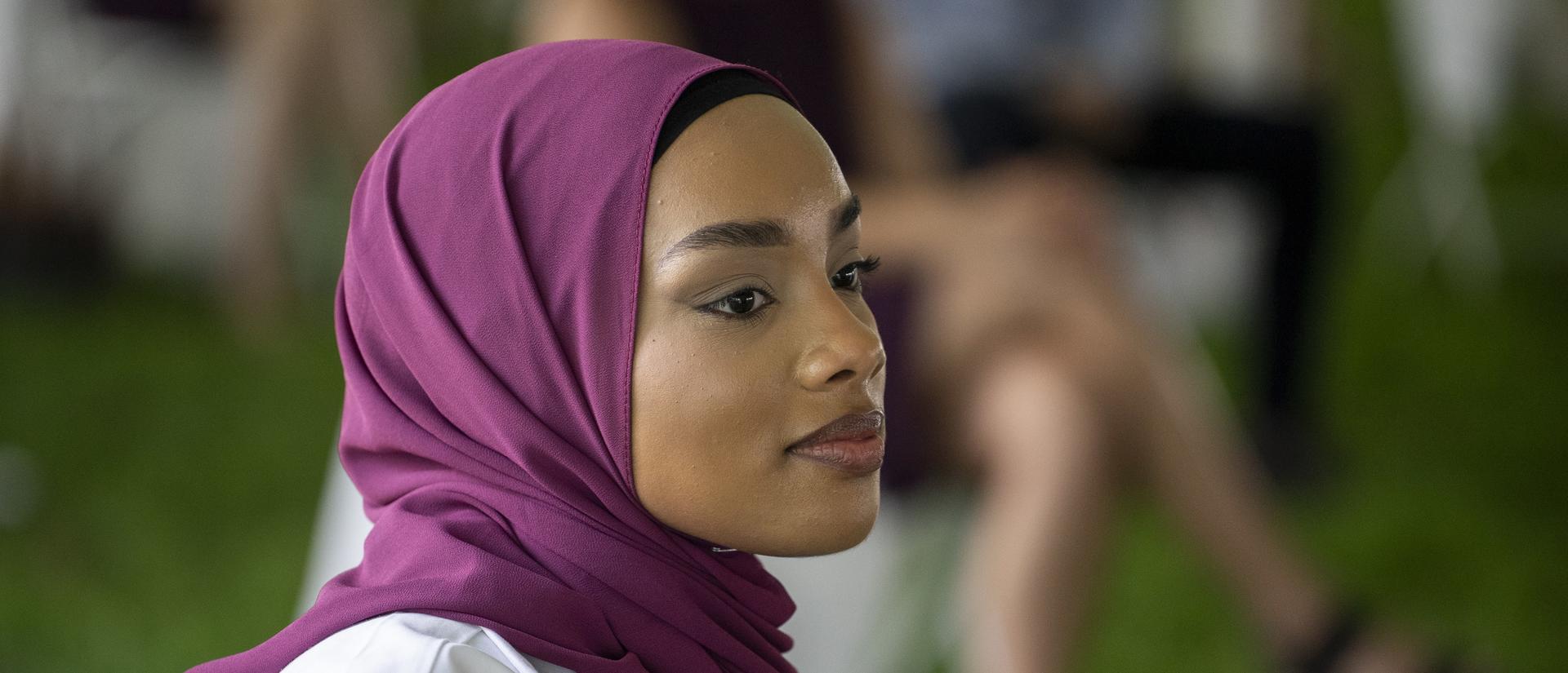 Sufiya Hassan wearing a white coat
