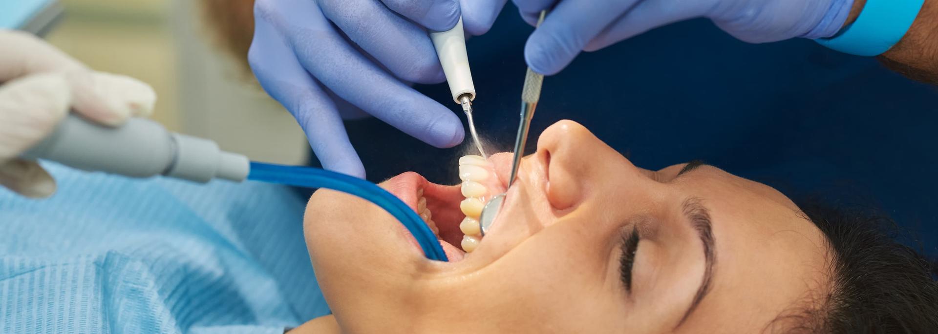 Dentists performing dental treatment