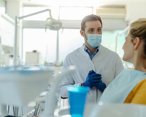 dentist with patient