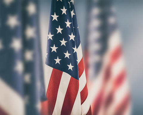 American flags