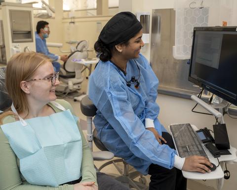 clinician with patient 