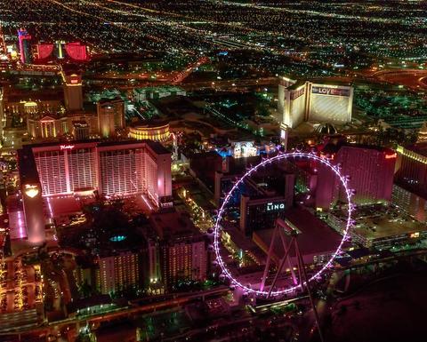 Las Vegas aerial view at. night