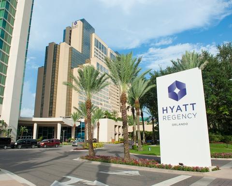 exterior view of the Orlando Hyatt
